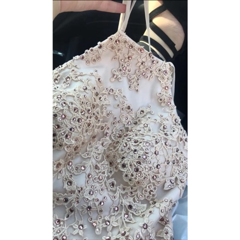 Rose Gold Maxi Prom Dress